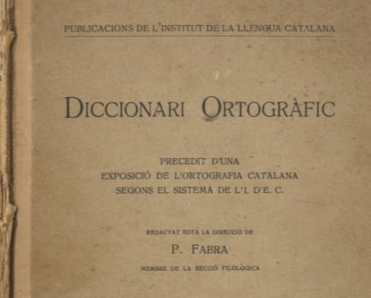 Diccionari ortogr&agrave;fic de 1917, obra de Pompeu Fabra. 