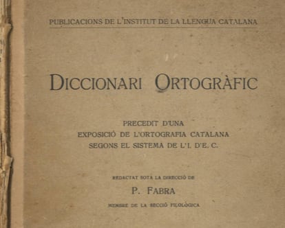 Diccionari ortogràfic de 1917, obra de Pompeu Fabra.