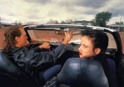 Woody Harrelson and Juliette Lewis in a scene from 'Natural Born Killers.'