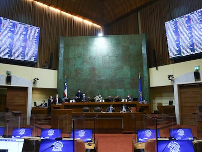 La sesión de la Cámara de Diputados de Chile, este martes.