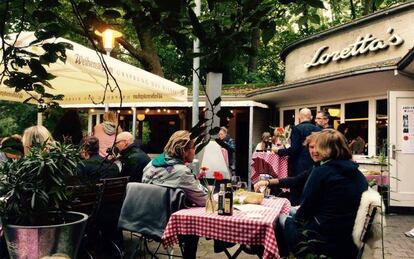 La terraza del restaurante Loretta’s, en Hannover.
