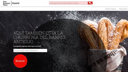 Imagen de la web del portal madrid.onebusiness.place.