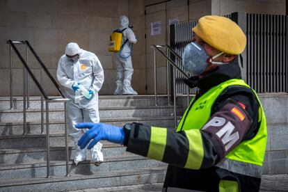 La Ciudad de la Justicia de Valencia desalojada por el coronavirus.