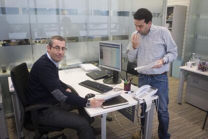 Markel Olano, diputado general de Gipuzkoa, junto a Imanol Lasa, en una imagen de archivo.