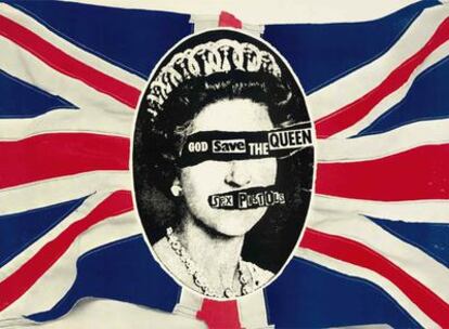 Detalle del cartel del grupo de The Sex Pistols vendido este lunes en Nueva York.