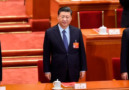 El presidente chino Xi Jinping en la ceremonia inaugural de la sesión legislativa anual.