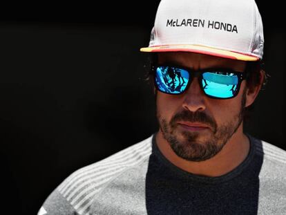 Fernando Alonso, en el circuito de Montmeló.