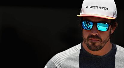 Fernando Alonso, en el circuito de Montmeló.