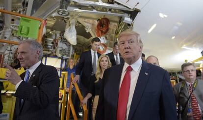 Trump, este viernes en la fábrica de Boeing en Carolina del Sur