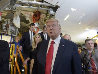Trump, este viernes en la f&aacute;brica de Boeing en Carolina del Sur