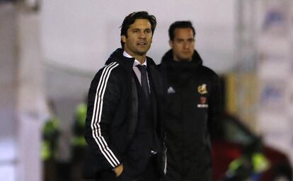 Solari, durante el partido ante el Melilla.