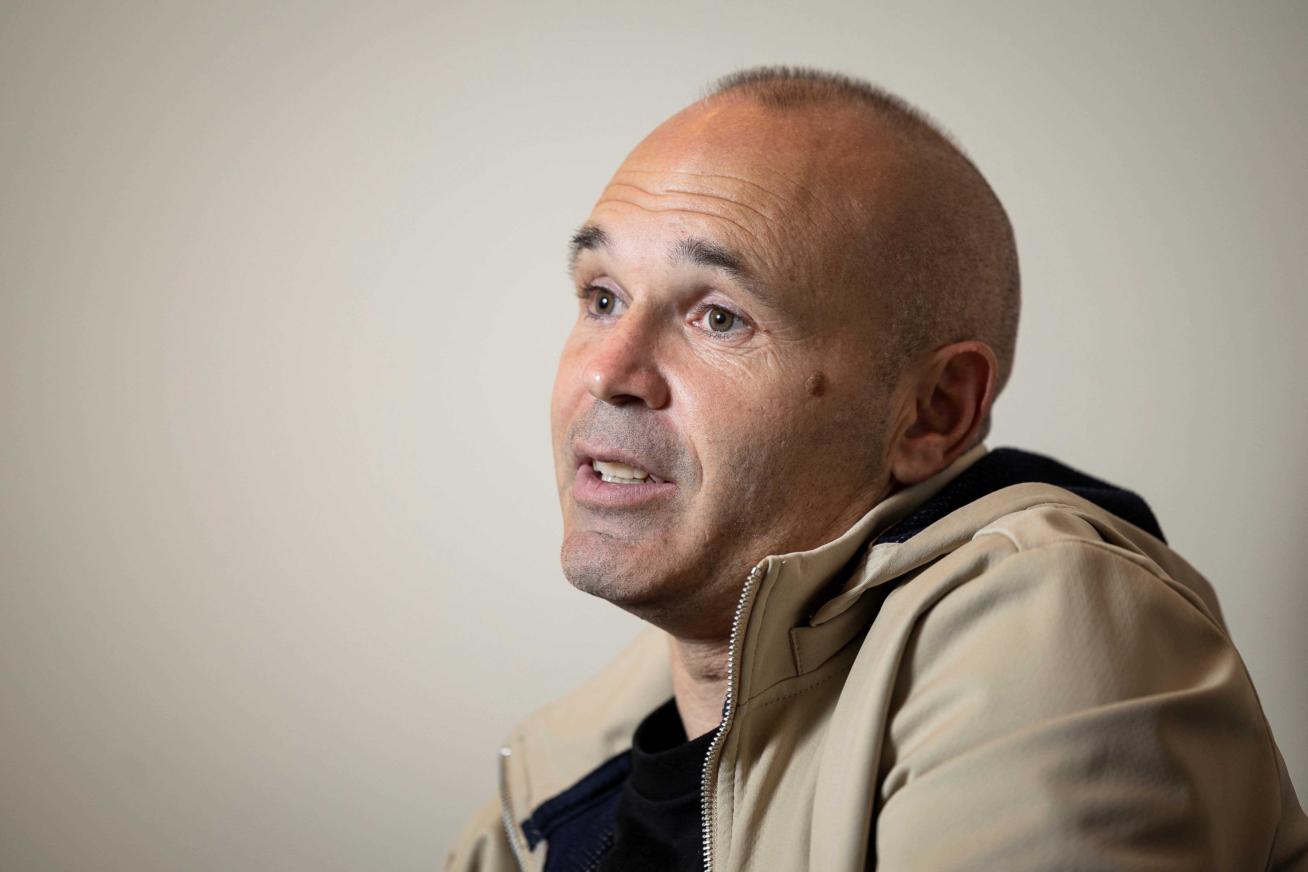 Andrés Iniesta, en Barcelona en abril.