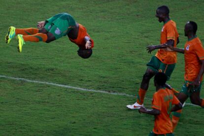 Mayuka celebra su gol ante Ghana