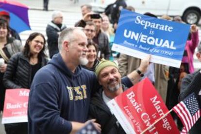 Manifestación a favor del matrimonio gay en San Francisco.