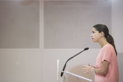 Rueda de prensa de la líder de Ciudadanos de Cataluña, Inés Arrimadas.