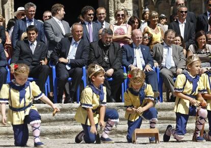 El presidente de la Generalitat durante uno de los actos del Sexenni de Morella.