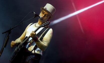 Pete Doherty en su actuaci&oacute;n el 19 de julio en el Festival de Benic&agrave;ssim.