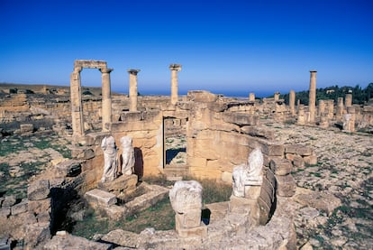 Templo en Cirene (Libia), una de las antiguas grandes colonias griegas en la región.