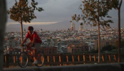 Vista de Madrid desde el mirador de Entrevías.