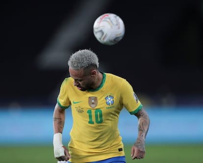 Neymar, en un partido ante Perú durante la pasada Copa América.