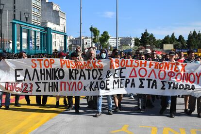 Protesta naufragio El Pireo Grecia