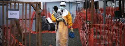 Hospital dos Médicos sem Fronteiras em Paynesville (Libéria) durante a última epidemia de ebola.