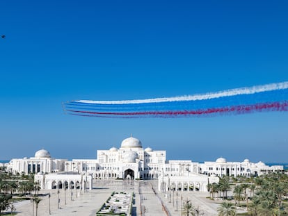 Qasr Al Watan, palacio presidencial de los Emiratos Árabes Unidos, situado en Abu Dhabi, durante la visita de Vladimir Putin