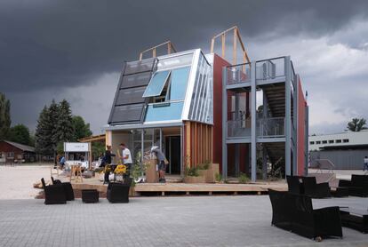 'Habitat', una de las instalaciones de la sección Maison POC dedicadas, por toda la ciudad de Lille, a repensar la vivienda de un modo responsable con el medio ambiente y con las personas que la habitan. |