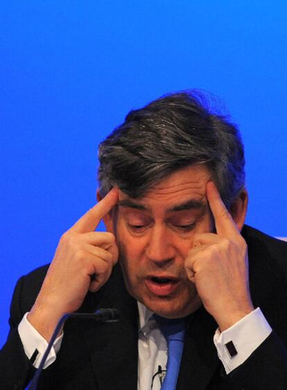 Gordon Brown, ayer en Yorkshire.