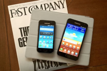 El tamaño del Galaxy Note, entre un móvil y una tableta.