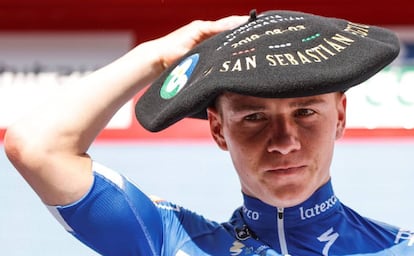 Remco Evenepoel tras ganar la Clásica de San Sebastián.