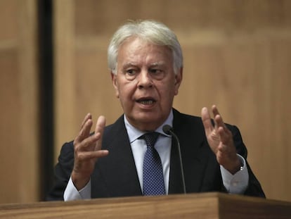 El expresidente del Gobierno, Felipe González, la semana pasada en Brasil.