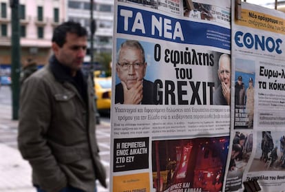 Ejemplar de Ta Nea, con el titular "La pesadilla del Grexit".