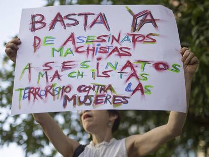Una manifestaci&oacute;n contra la violencia machista esta semana en Sevilla.