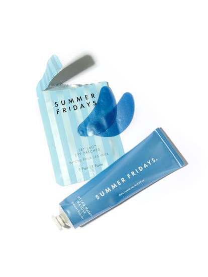 Parches para ojos y mascarilla Jet Lag Mask, ambos de SUMMER FRIDAYS.