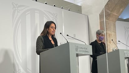 La portavoz del Govern, Patrícia Plaja, y la consellera de Justicia, Lourdes Ciuró.
EUROPA PRESS
30/11/2021