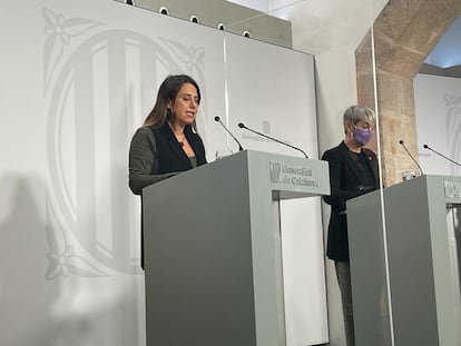 La portavoz del Govern, Patrícia Plaja, y la consellera de Justicia, Lourdes Ciuró.
EUROPA PRESS
30/11/2021