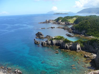 Vista de la isla Shikinejima desde el Observatorio Kambiki.