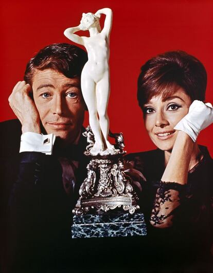 Peter O'Toole y Audrey Hepburn en el filme de William Wyler 'Cómo robar un millón'.