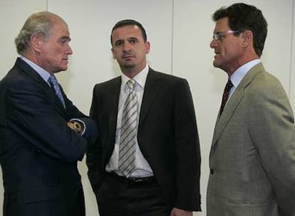 Calderón, Mijatovic y Capello, en el pasado agosto.