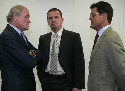 Calderón, Mijatovic y Capello, en el pasado agosto.