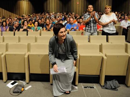 Garbiñe Aranburu, elegida secretaria general de LAB con el 91,5% de los votos.