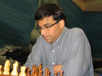 Viswanathan Anand, en Wijk aan Zee (Holanda) el pasado enero