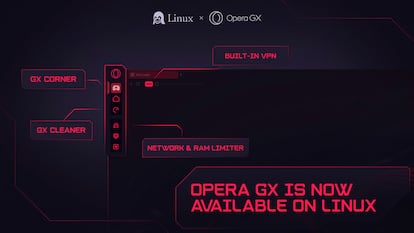 Opciones del navegador Opera GX para Linux
