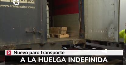 Noticia de apertura del informativo nocturno de Telemadrid, el pasado domingo.