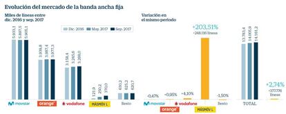 El mercado de banda ancha fija en 2017
