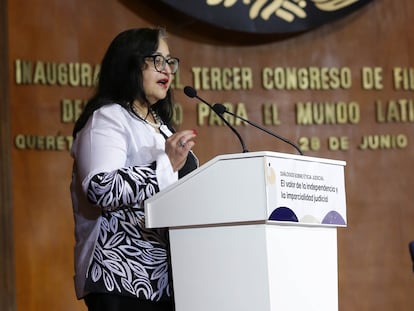 Norma Piña en Querétaro (Estado de Querétaro), en junio de este año.