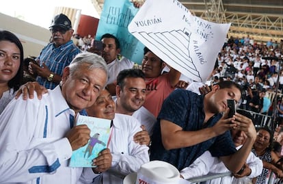 López Obrador, en el Estado de Yucatán. 