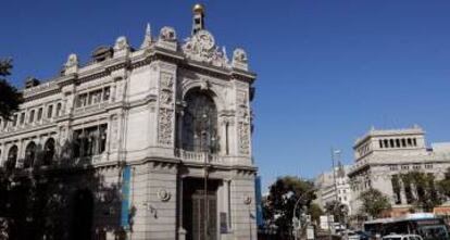 Fachada del Banco de España.