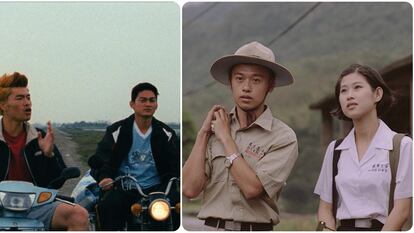 Tomas de las películas taiwanesas 'Ohong Village' (2019) y 'Dust in the wind' (1986).